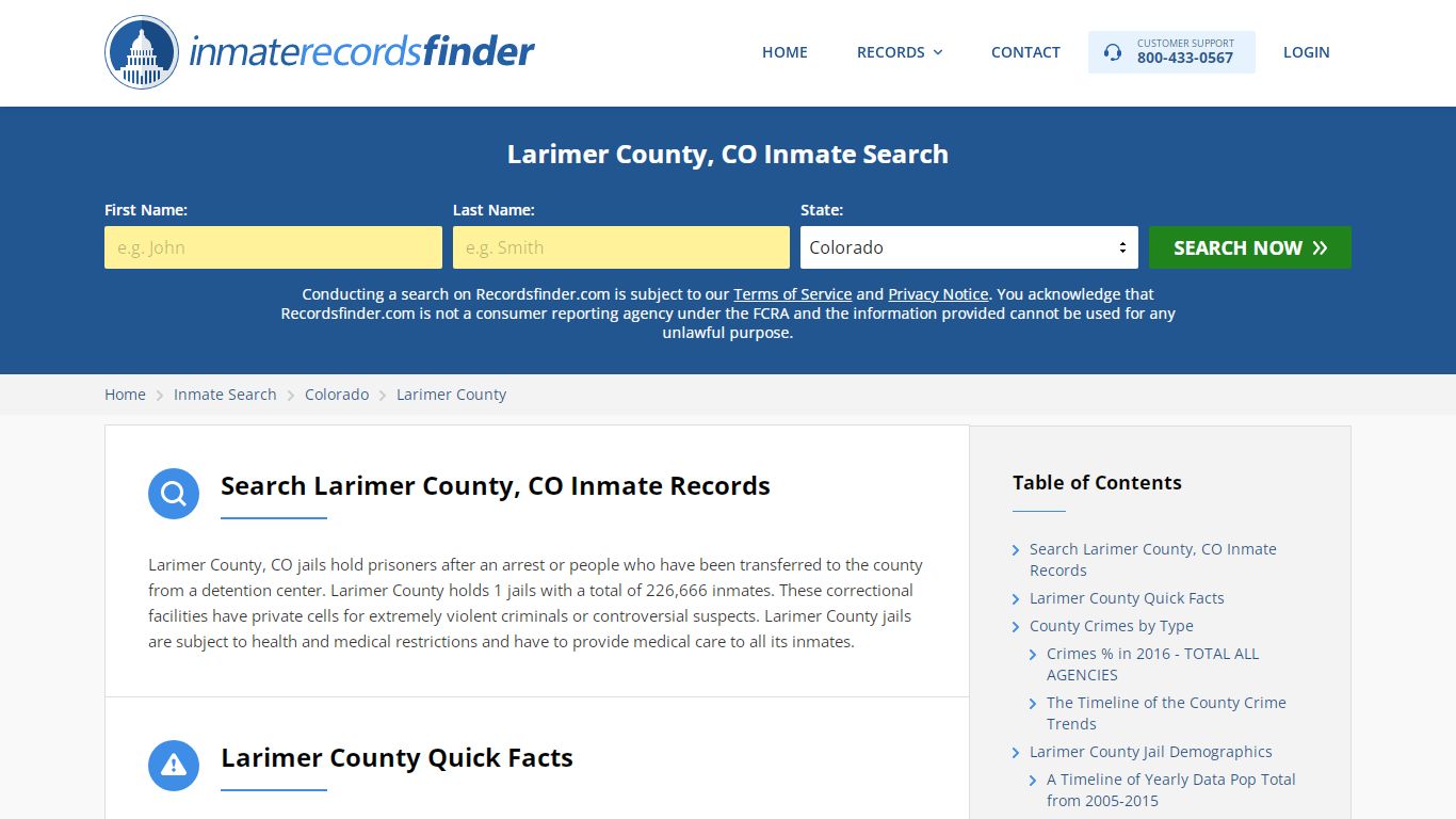 Larimer County, CO Inmate Lookup & Jail Records Online